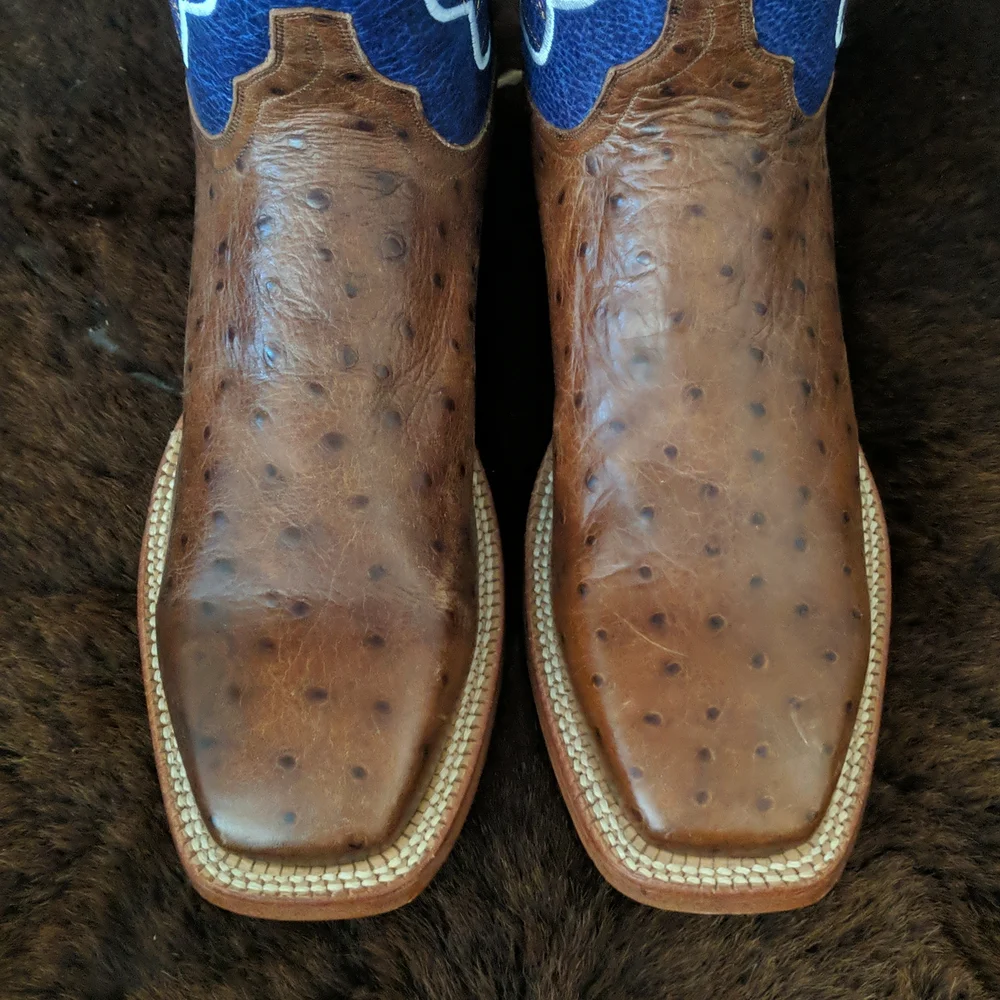 CINCH Edge CEW508 Coronado Collection ostrich cowgirl western boots sz 10.5 new - Picture 10 of 16